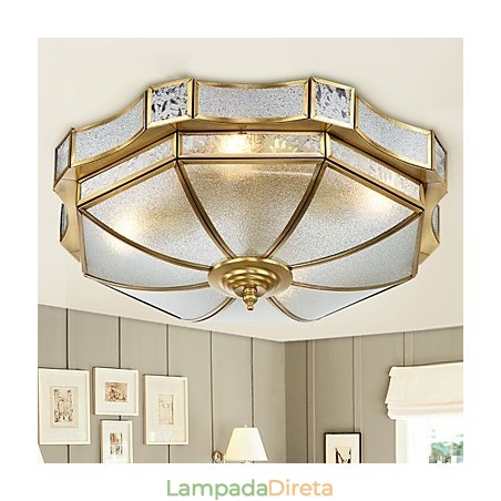 Família de luminárias de teto de cobre com design decorativo contemporâneo moderno Família de luminárias de teto de cobre com design decorativo contemporâneo moderno