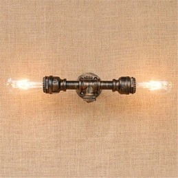 Pintura rústica de chalé para arandelas de parede com luz ambiente