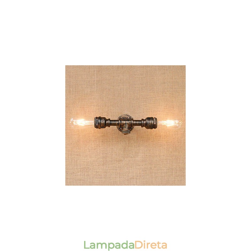 Pintura rústica de chalé para arandelas de parede com luz ambiente
