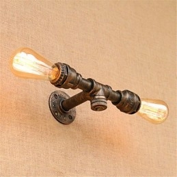 Pintura rústica de chalé para arandelas de parede com luz ambiente