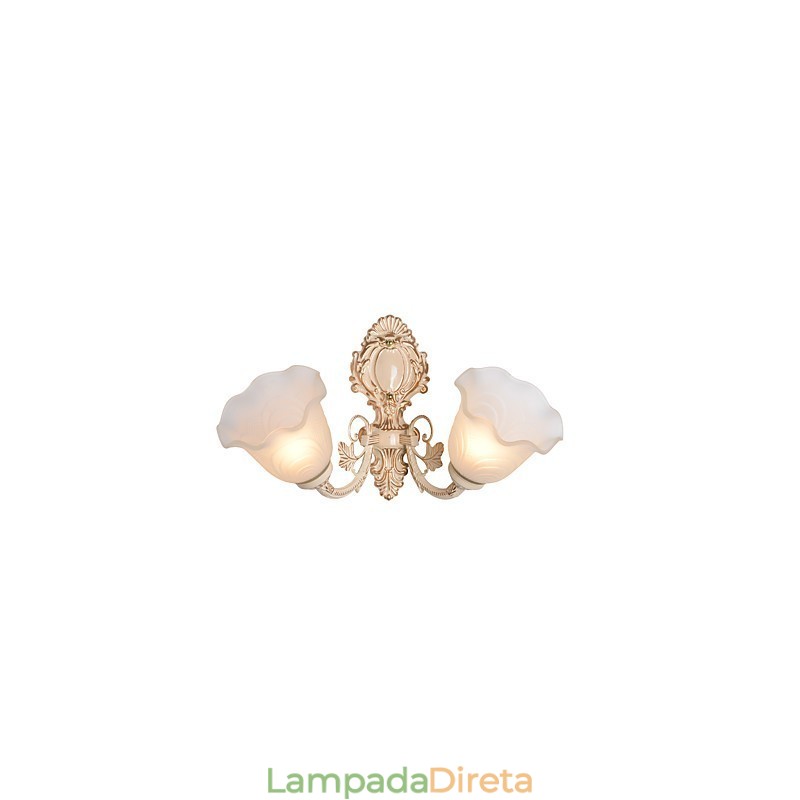 Recurso de pintura country para arandelas de parede estilo mini uplight, luminária de parede