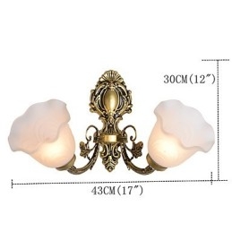 Recurso de pintura country para arandelas de parede estilo mini uplight, luminária de parede