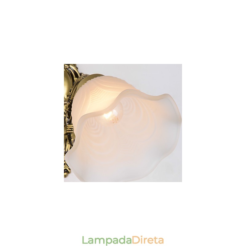 Recurso de pintura country para arandelas de parede estilo mini uplight, luminária de parede