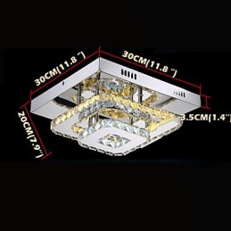 Luminárias de teto de cristal embutidas transparentes ou âmbar K9 para CE interno