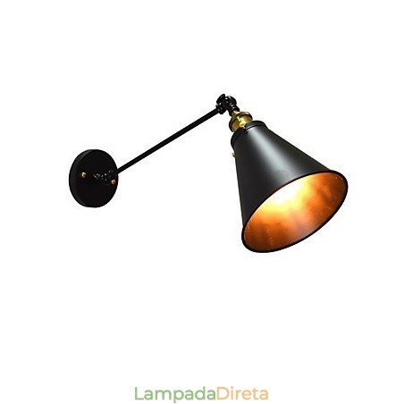 Luminária de parede de ferro Buzz Paint, luminária de parede única, abajur preto e branco, sabre de luz, na parede Luminária de parede de ferro Buzz Paint, luminária de parede única, abajur preto e branco, sabre de luz, na parede