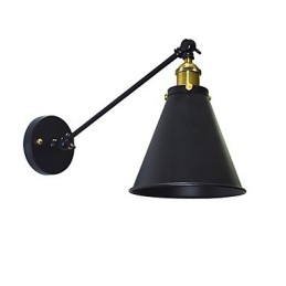 Luminária de parede de ferro Buzz Paint, luminária de parede única, abajur preto e branco, sabre de luz, na parede
