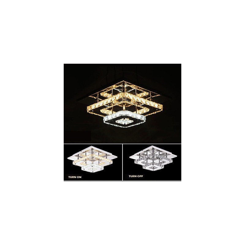 Luminárias de teto de cristal embutidas transparentes ou âmbar K9 para CE interno