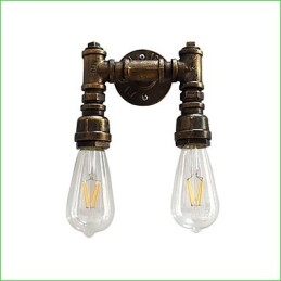 Arandelas de parede rústicas tradicionais clássicas de latão antigo para iluminação ambiente