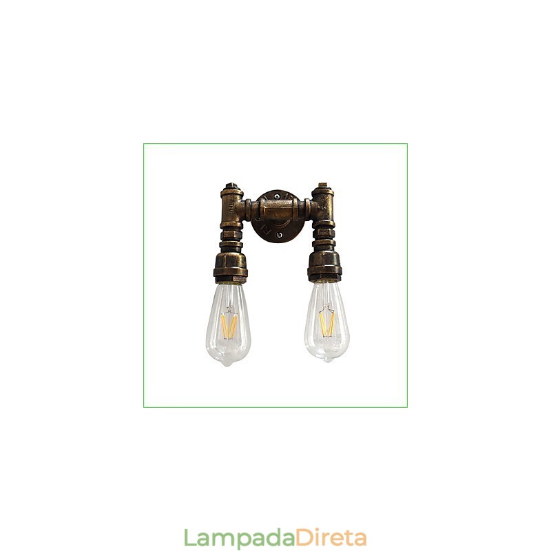 Arandelas de parede rústicas tradicionais clássicas de latão antigo para iluminação ambiente