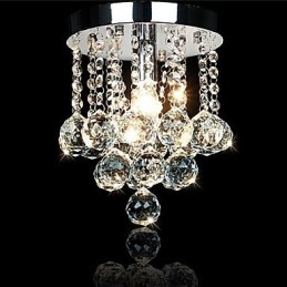 Lustre moderno contemporâneo tradicional clássico country cristal cromado cristal pingente luz