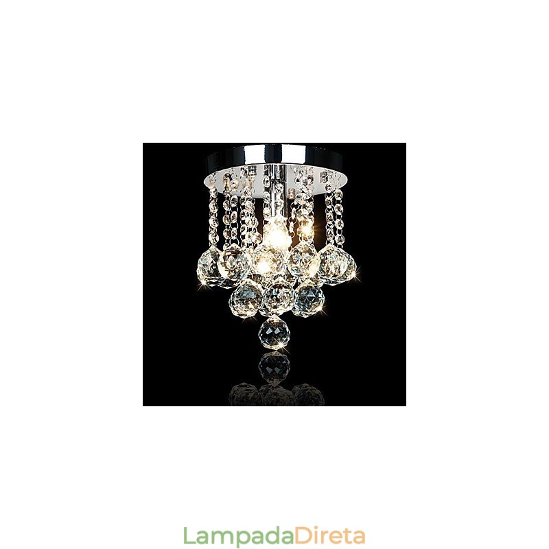 Lustre moderno contemporâneo tradicional clássico country cristal cromado cristal pingente luz