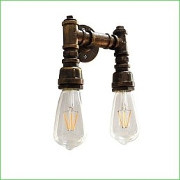 Arandelas de parede rústicas tradicionais clássicas de latão antigo para iluminação ambiente