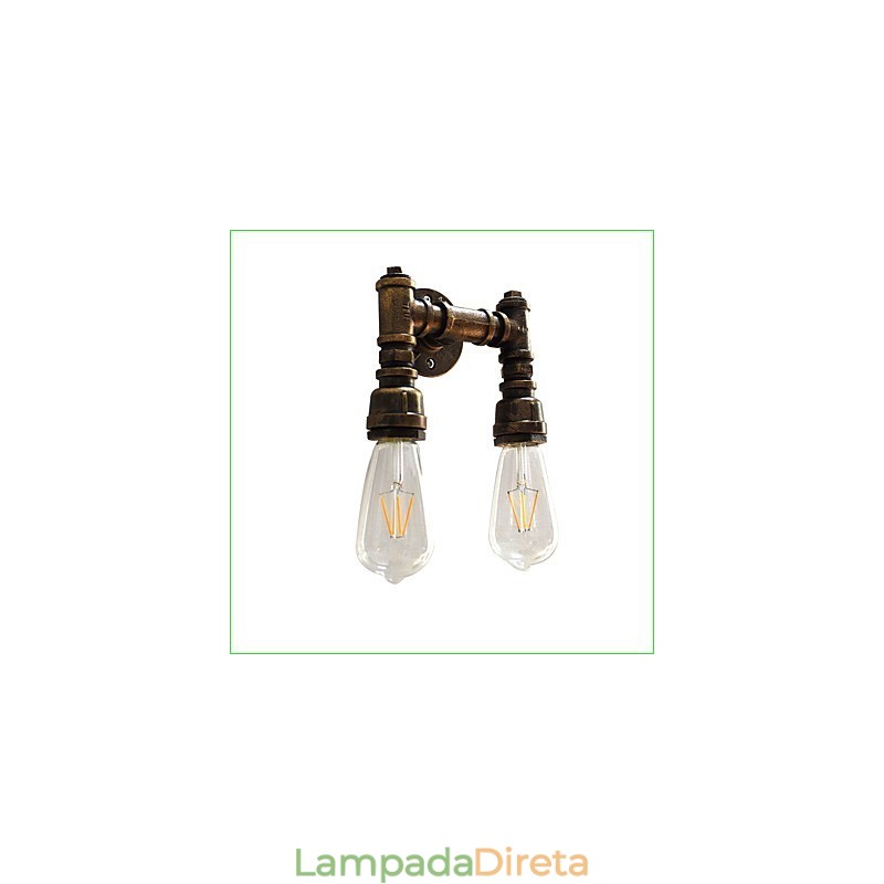 Arandelas de parede rústicas tradicionais clássicas de latão antigo para iluminação ambiente