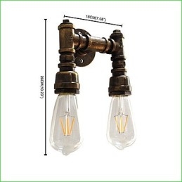 Arandelas de parede rústicas tradicionais clássicas de latão antigo para iluminação ambiente