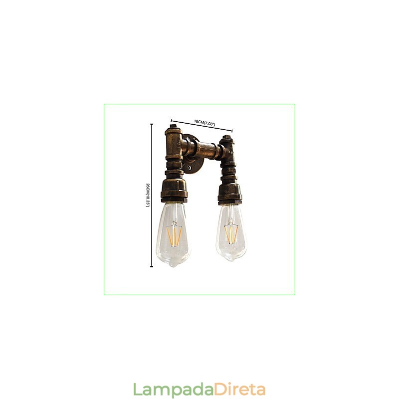 Arandelas de parede rústicas tradicionais clássicas de latão antigo para iluminação ambiente