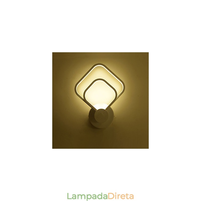 Pintura contemporânea moderna integrada para arandelas de parede com luz ambiente