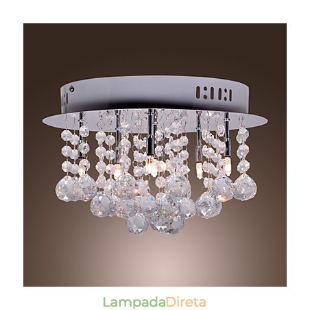Moderno Contemporâneo Cristal Cromado Metal Montagem Embutida Moderno Contemporâneo Cristal Cromado Metal Montagem Embutida