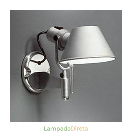 Luminária de parede moderna contemporânea prateada com proteção para os olhos e luz ambiente Luminária de parede moderna contemporânea prateada com proteção para os olhos e luz ambiente