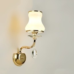Recurso eletrogalvanizado contemporâneo moderno para arandelas de parede de luz ambiente de cristal