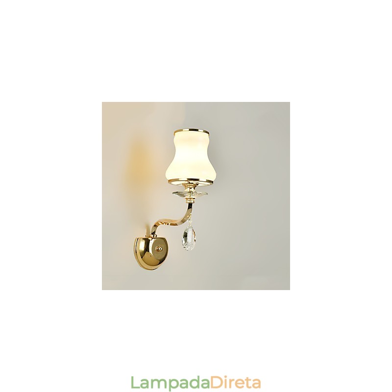 Recurso eletrogalvanizado contemporâneo moderno para arandelas de parede de luz ambiente de cristal