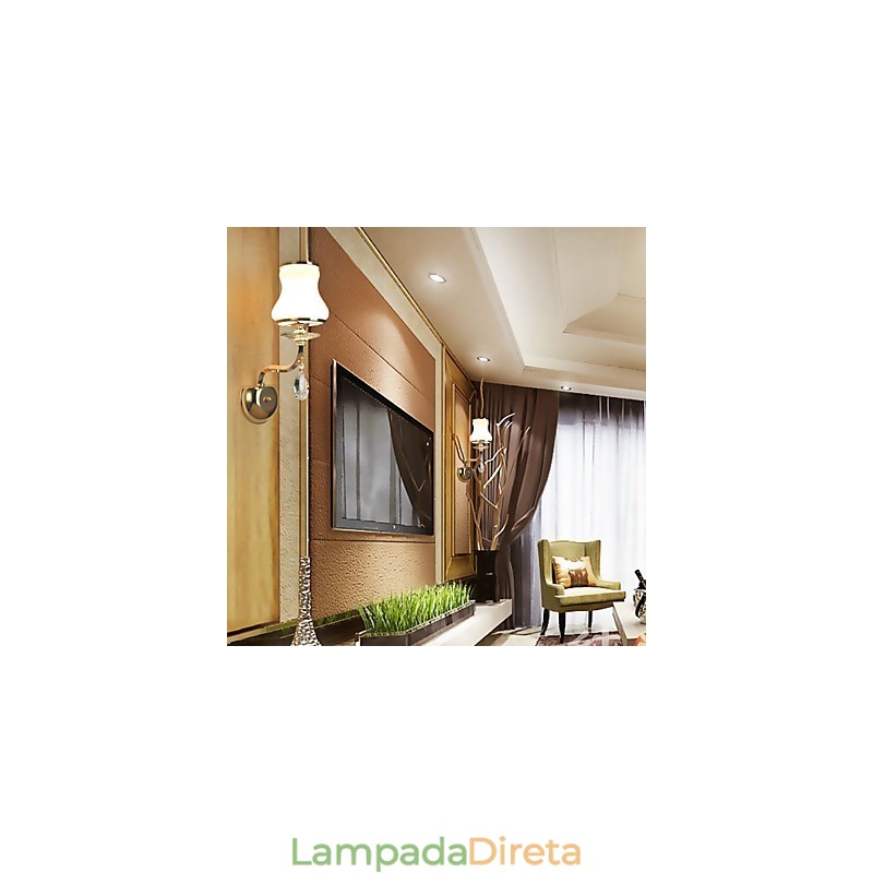 Recurso eletrogalvanizado contemporâneo moderno para arandelas de parede de luz ambiente de cristal