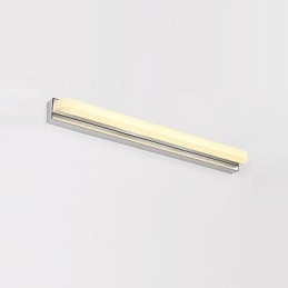 Recurso cromado moderno e contemporâneo integrado para iluminação de banheiro com luz ambiente Luz de parede