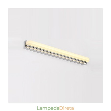 Recurso cromado moderno e contemporâneo integrado para iluminação de banheiro com luz ambiente Luz de parede Recurso cromado moderno e contemporâneo integrado para iluminação de banheiro com luz ambiente Luz de parede