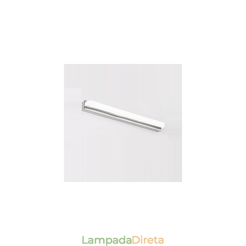 Recurso cromado moderno e contemporâneo integrado para iluminação de banheiro com luz ambiente Luz de parede