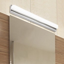 Recurso cromado moderno e contemporâneo integrado para iluminação de banheiro com luz ambiente Luz de parede
