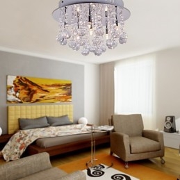 Moderno Contemporâneo Cristal Cromado Metal Montagem Embutida