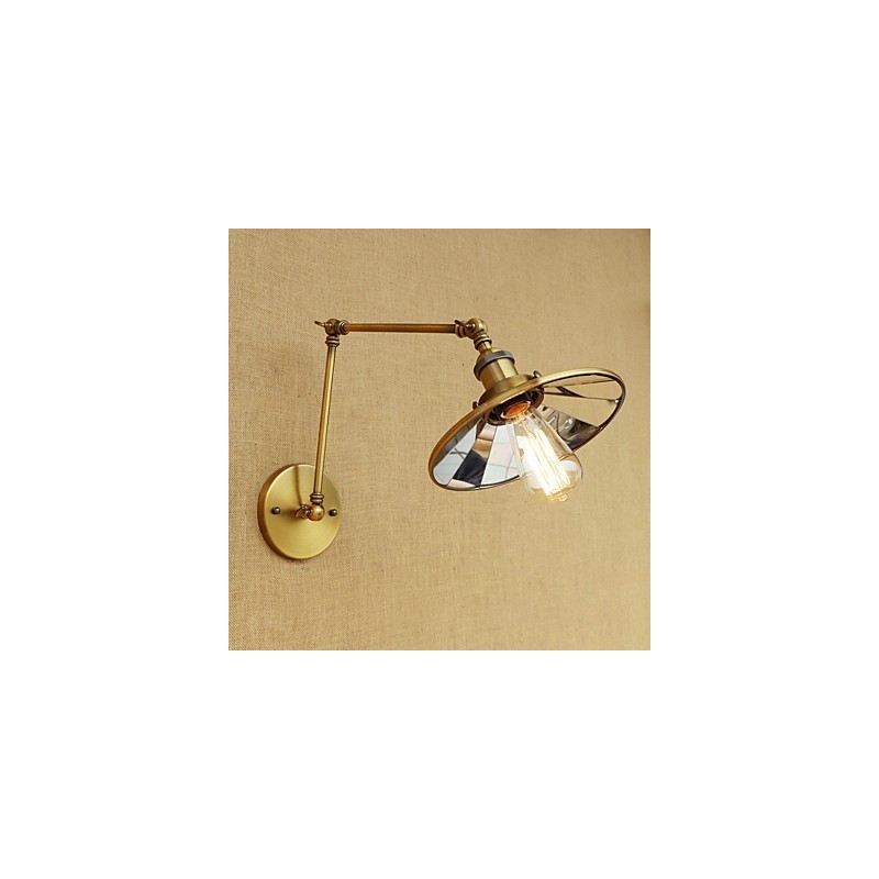 Lodge rústico Country Retro galvanizado com recurso para luz ambiente de braço oscilante estilo mini
