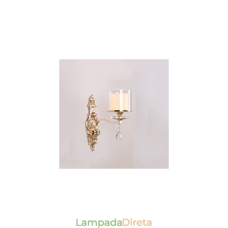 Luminária de parede moderna contemporânea galvanizada para proteção ocular, arandela de luz ambiente, luminária de parede