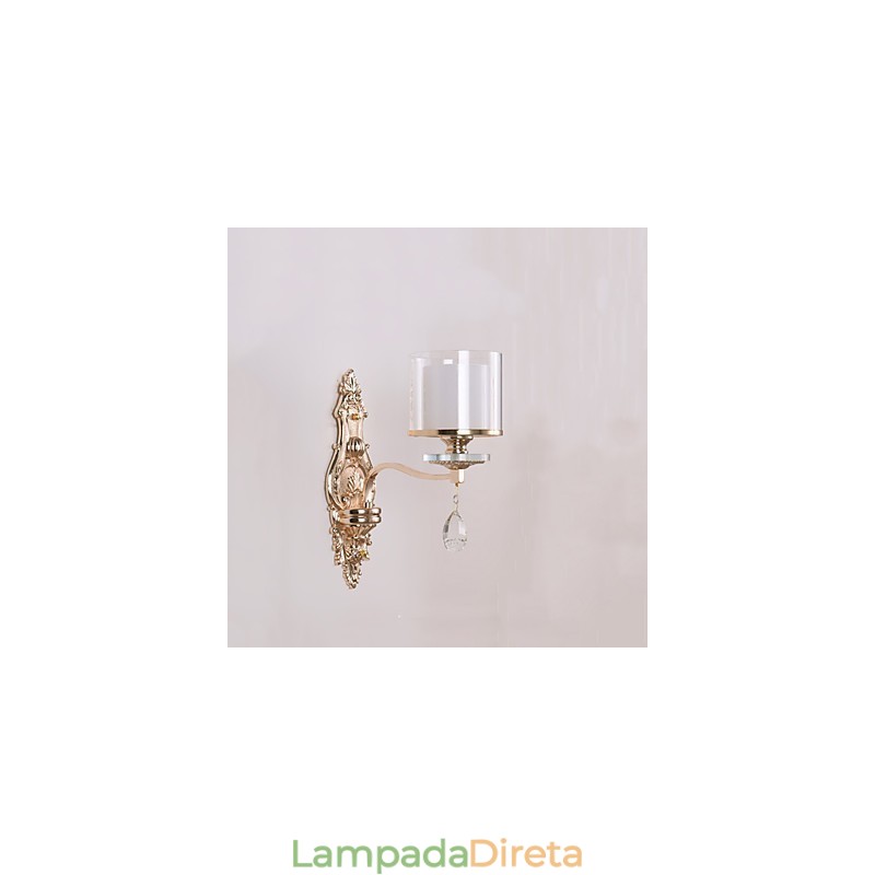 Luminária de parede moderna contemporânea galvanizada para proteção ocular, arandela de luz ambiente, luminária de parede