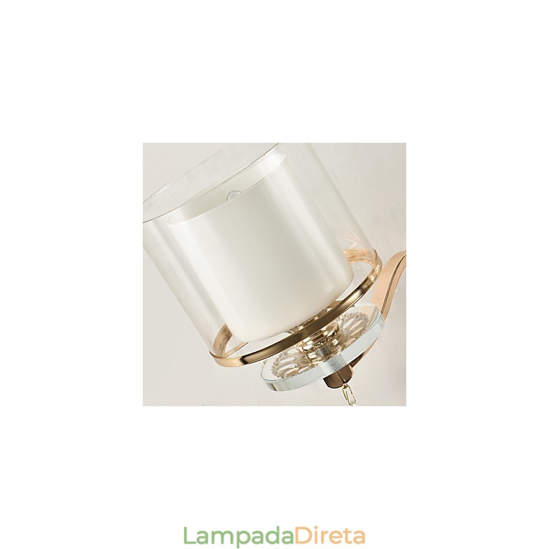 Luminária de parede moderna contemporânea galvanizada para proteção ocular, arandela de luz ambiente, luminária de parede