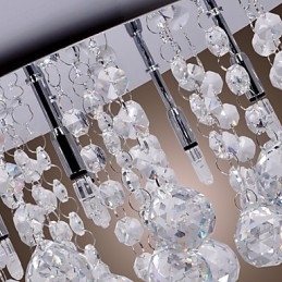 Moderno Contemporâneo Cristal Cromado Metal Montagem Embutida