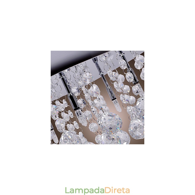 Moderno Contemporâneo Cristal Cromado Metal Montagem Embutida