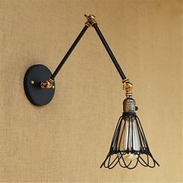 Pintura rústica estilo chalé country retrô para balanço com braço oscilante estilo mini e luz ambiente