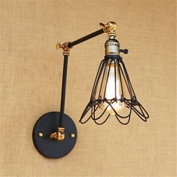 Pintura rústica estilo chalé country retrô para balanço com braço oscilante estilo mini e luz ambiente
