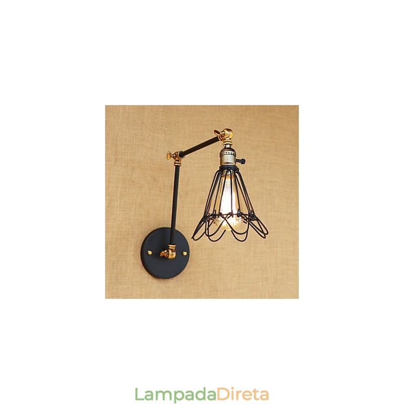 Pintura rústica estilo chalé country retrô para balanço com braço oscilante estilo mini e luz ambiente