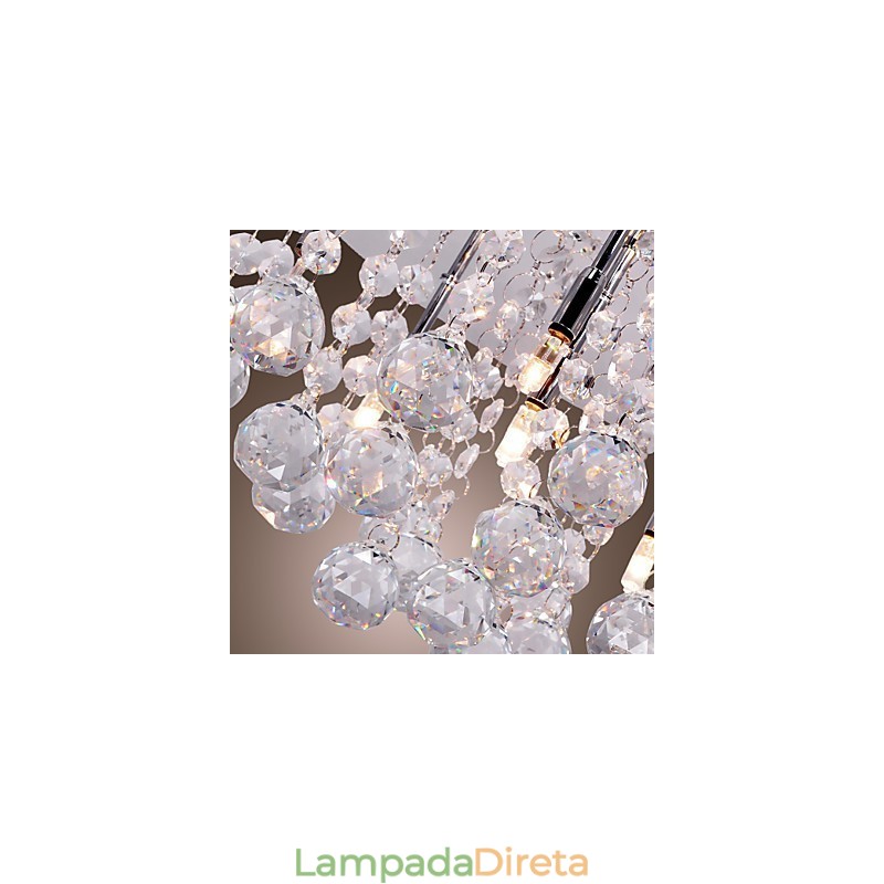 Moderno Contemporâneo Cristal Cromado Metal Montagem Embutida