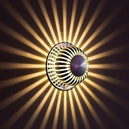Luminária de parede de alumínio moderna com montagem embutida, decoração de parede