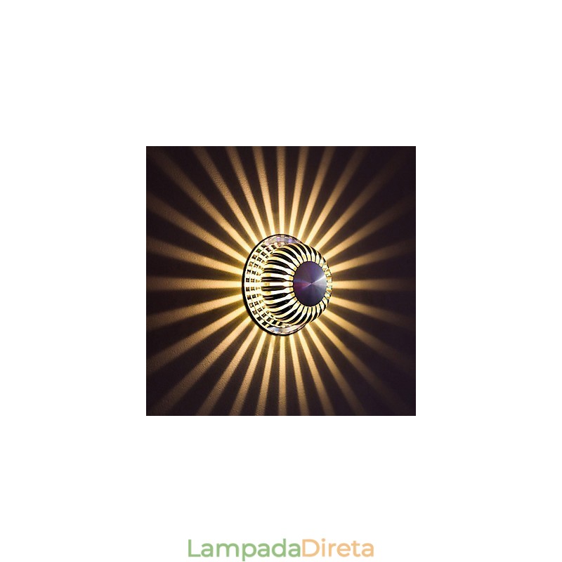 Luminária de parede de alumínio moderna com montagem embutida, decoração de parede