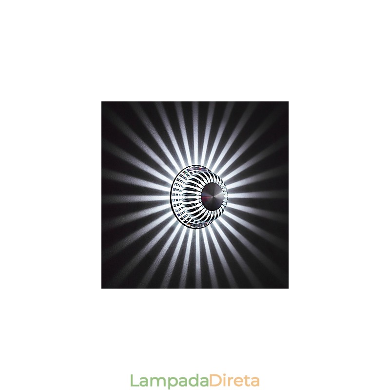 Luminária de parede de alumínio moderna com montagem embutida, decoração de parede