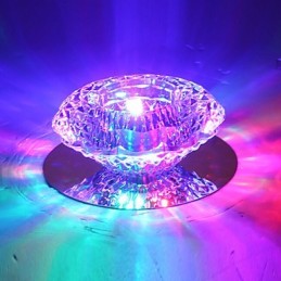 Lâmpada de teto moderna de economia de energia 3W Lâmpada de teto de cristal Lâmpada de teto para baixo