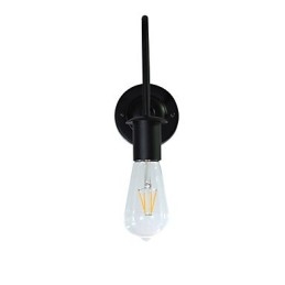 Arandelas de parede Luminária de parede de ferro Lâmpada de sabre de luz preta muda na parede