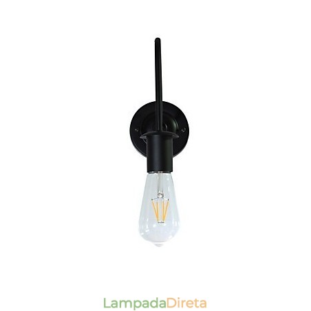 Arandelas de parede Luminária de parede de ferro Lâmpada de sabre de luz preta muda na parede Arandelas de parede Luminária de parede de ferro Lâmpada de sabre de luz preta muda na parede