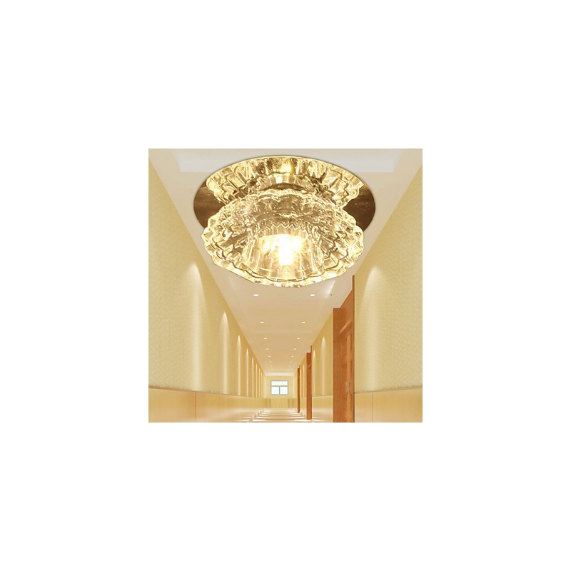 Lâmpada de teto moderna de economia de energia 3W Lâmpada de teto de cristal Lâmpada de teto para baixo