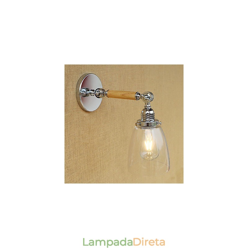 Recurso moderno contemporâneo country retrô galvanizado para luz ambiente de braço oscilante