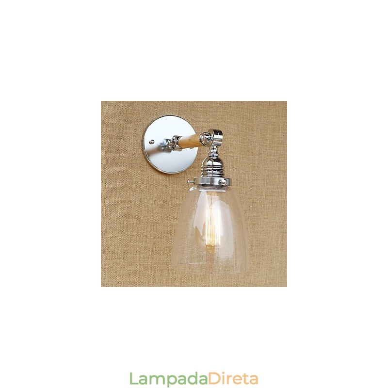 Recurso moderno contemporâneo country retrô galvanizado para luz ambiente de braço oscilante