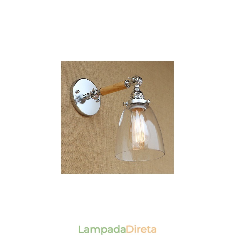 Recurso moderno contemporâneo country retrô galvanizado para luz ambiente de braço oscilante